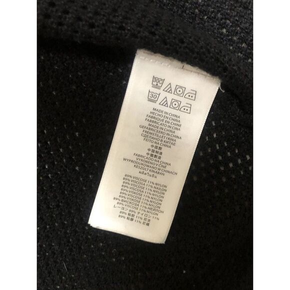 Michael Kors Asymmetrical Faux Wrap Blouse Top Mesh Sheer Back 3/4 Sleeve S - Picture 7 of 10